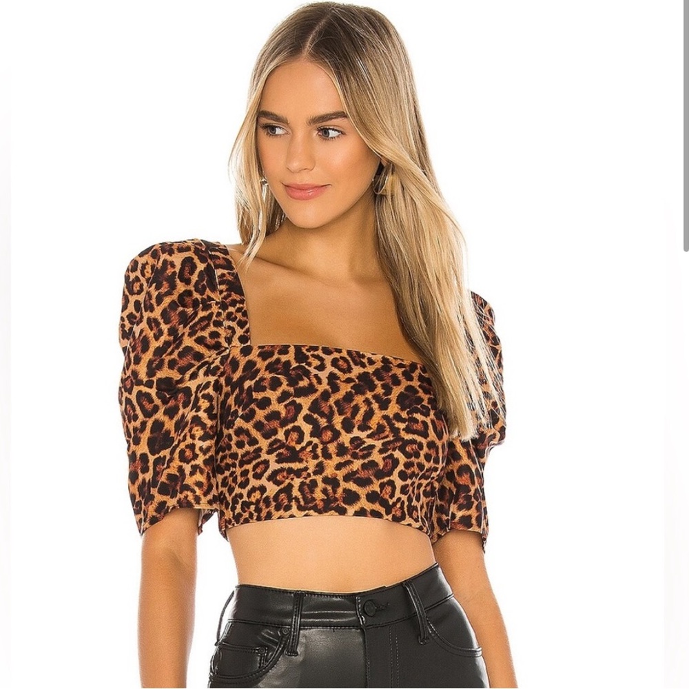 Lovers + Friends Rocky crop top in jaguar